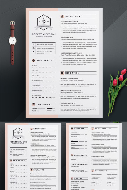 Template #71134 Page Resume Webdesign Template - Logo template Preview