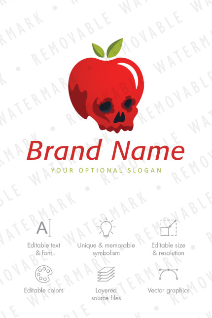 Template #71153 Food Apple Webdesign Template - Logo template Preview