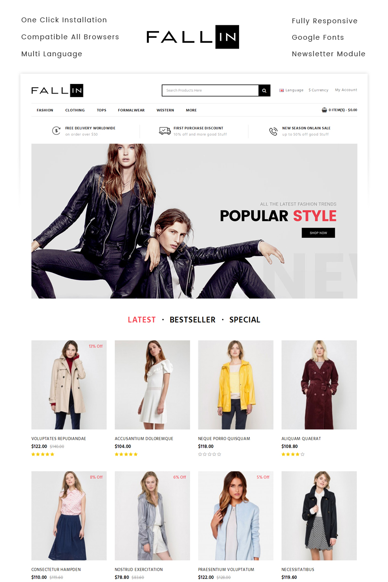 Fallin - Fashion Store №71149