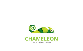 Green Chameleon Logo Template