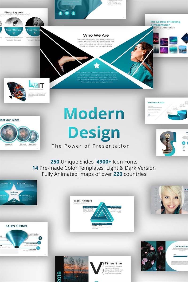 Responzivní PowerPoint šablona "Modern Design" #71145