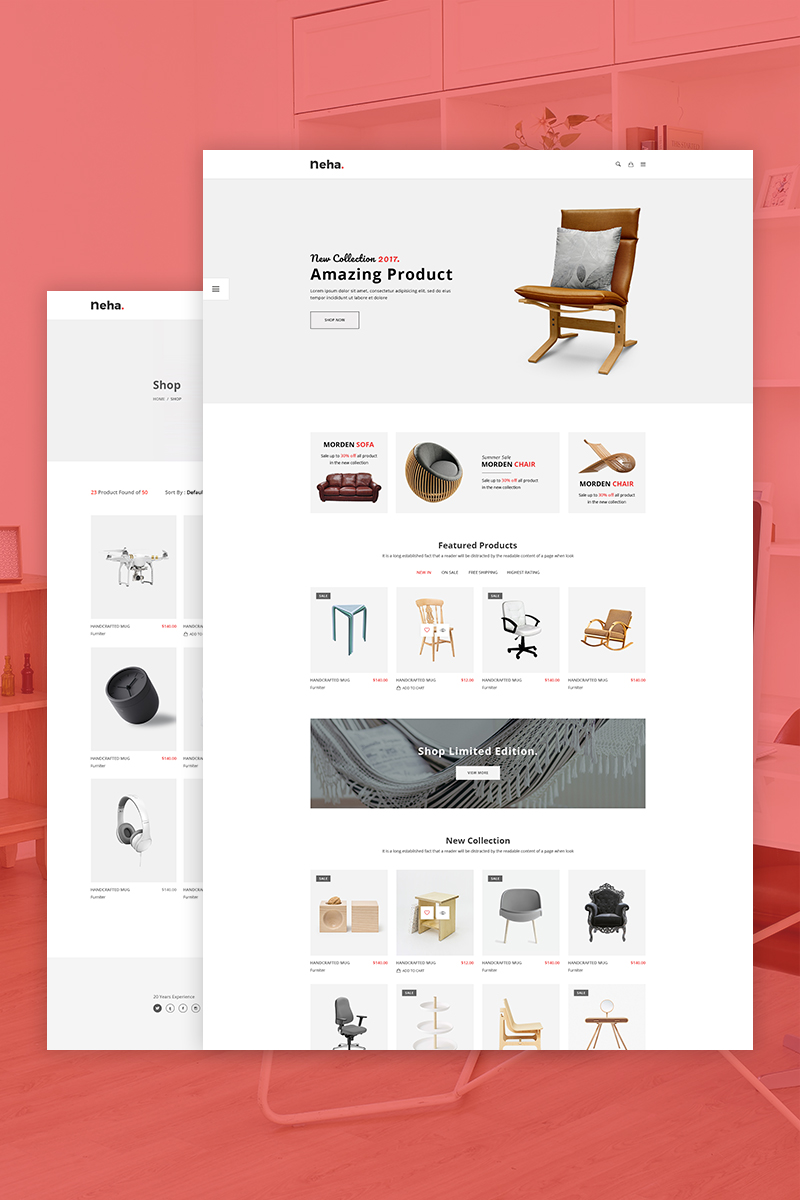 Tema WooCommerce "Neha - Minimal" #71196
