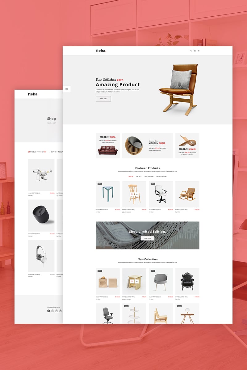 WooCommerce Theme namens "Neha - Minimal" #71196