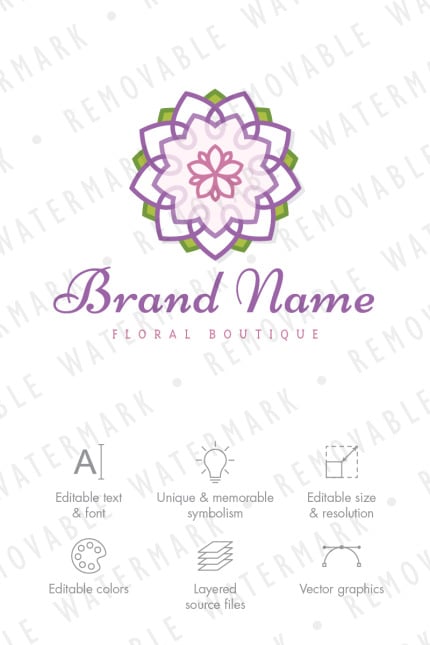 Template #71211 Lotus Flower Webdesign Template - Logo template Preview