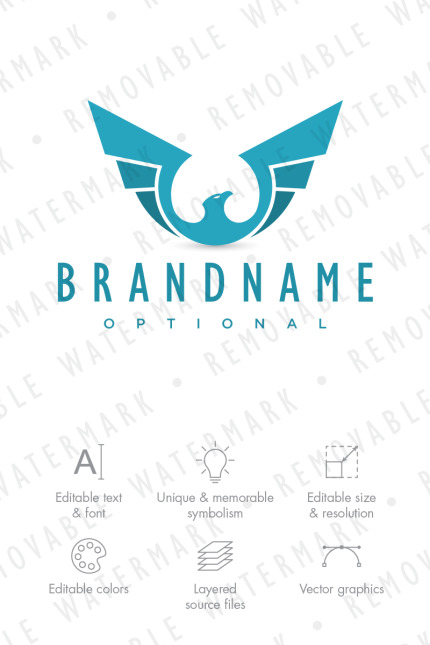 Template #71212 Bird Phoenix Webdesign Template - Logo template Preview