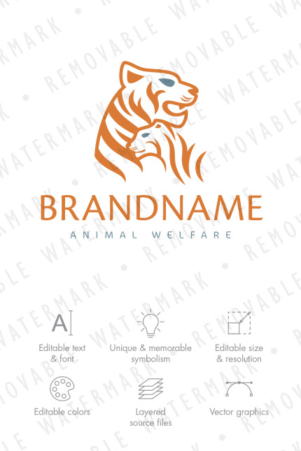 Template #71218 Tiger Care Webdesign Template - Logo template Preview