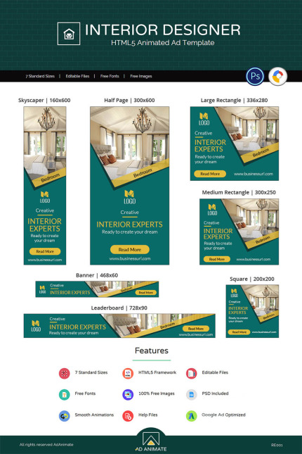 Template #71252 Animated Ad Webdesign Template - Logo template Preview