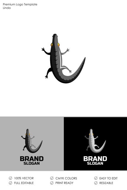 Template #71273 Alligator Animal Webdesign Template - Logo template Preview