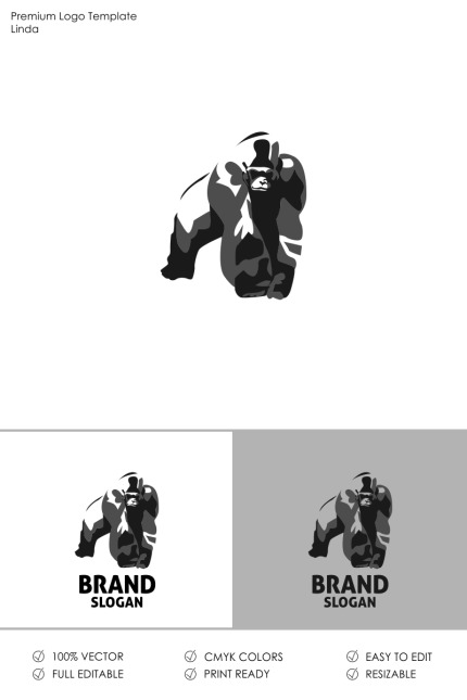 Template #71277 Animal Ape Webdesign Template - Logo template Preview