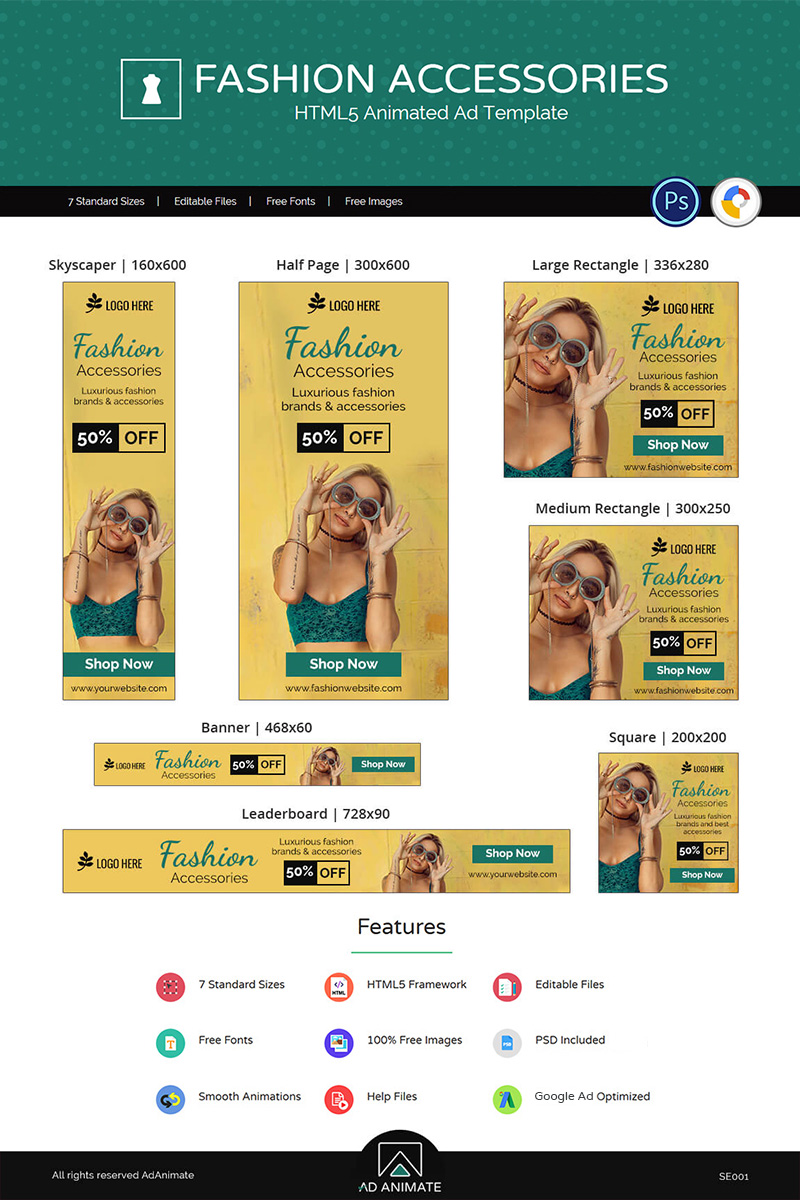 Animated Banner "Shopping & E-commerce | Fashion Accessories" #71247 - captura de pantalla