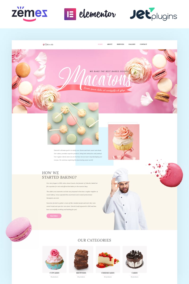 Bake-a-cake - Cakery Elementor №71241 - скриншот