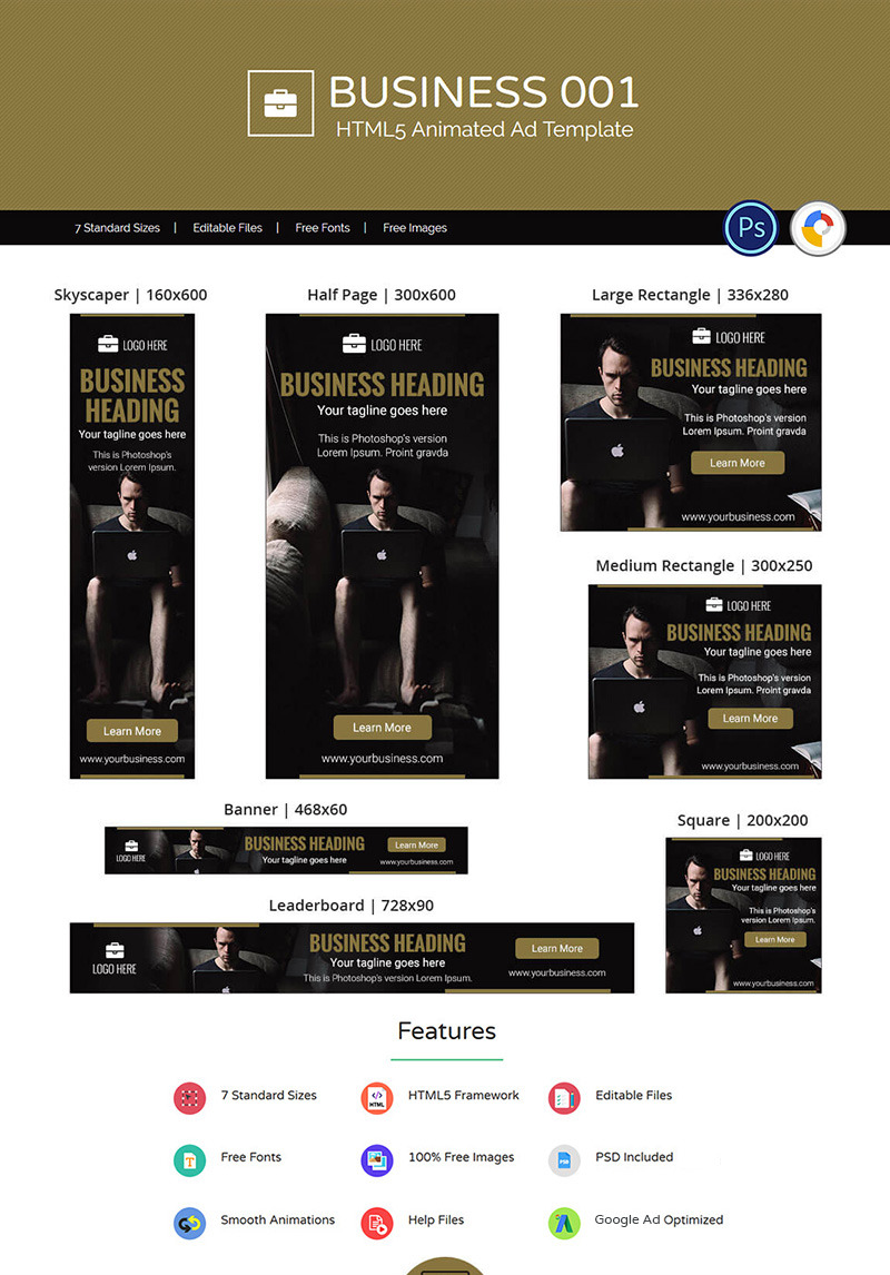 Business Html5 Ad Animated Banner 71224