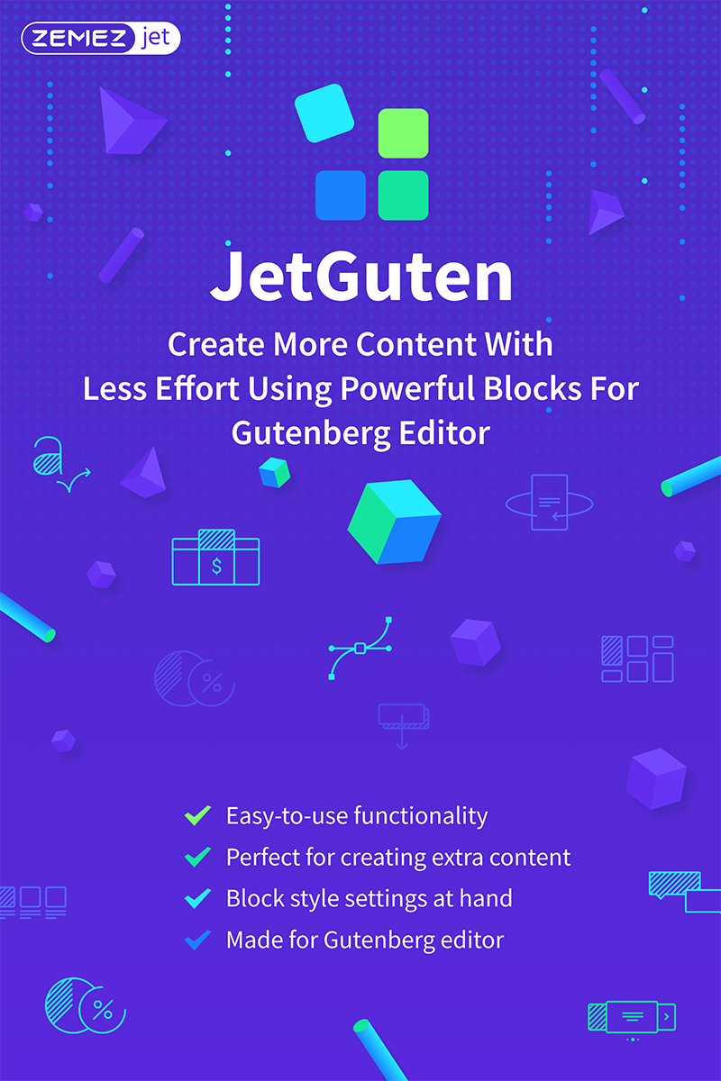 JetGuten - Blocks Set Addon for Gutenberg Editor WordPress Plugin - screenshot