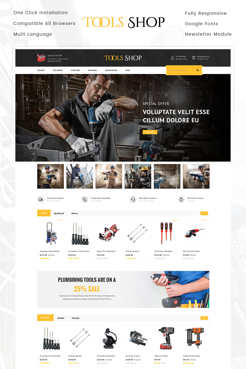 "Tools Shop" thème OpenCart adaptatif #71207