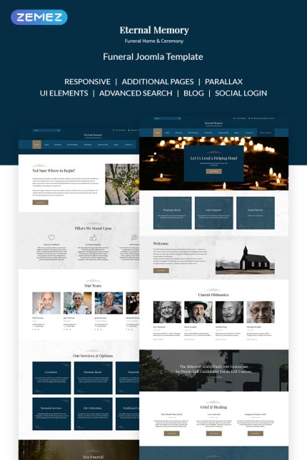 Template #71311 Funeral Joomla Webdesign Template - Logo template Preview