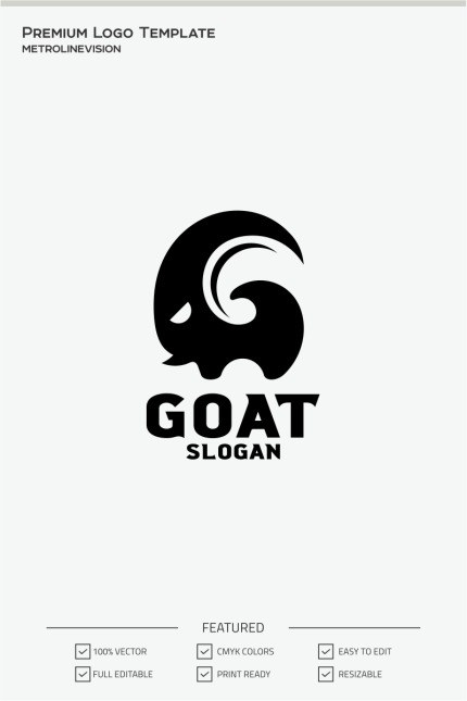 Template #71328 Letter Goat Webdesign Template - Logo template Preview