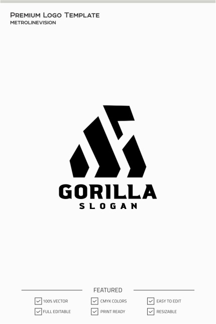 Template #71399 Gorilla Logo Webdesign Template - Logo template Preview