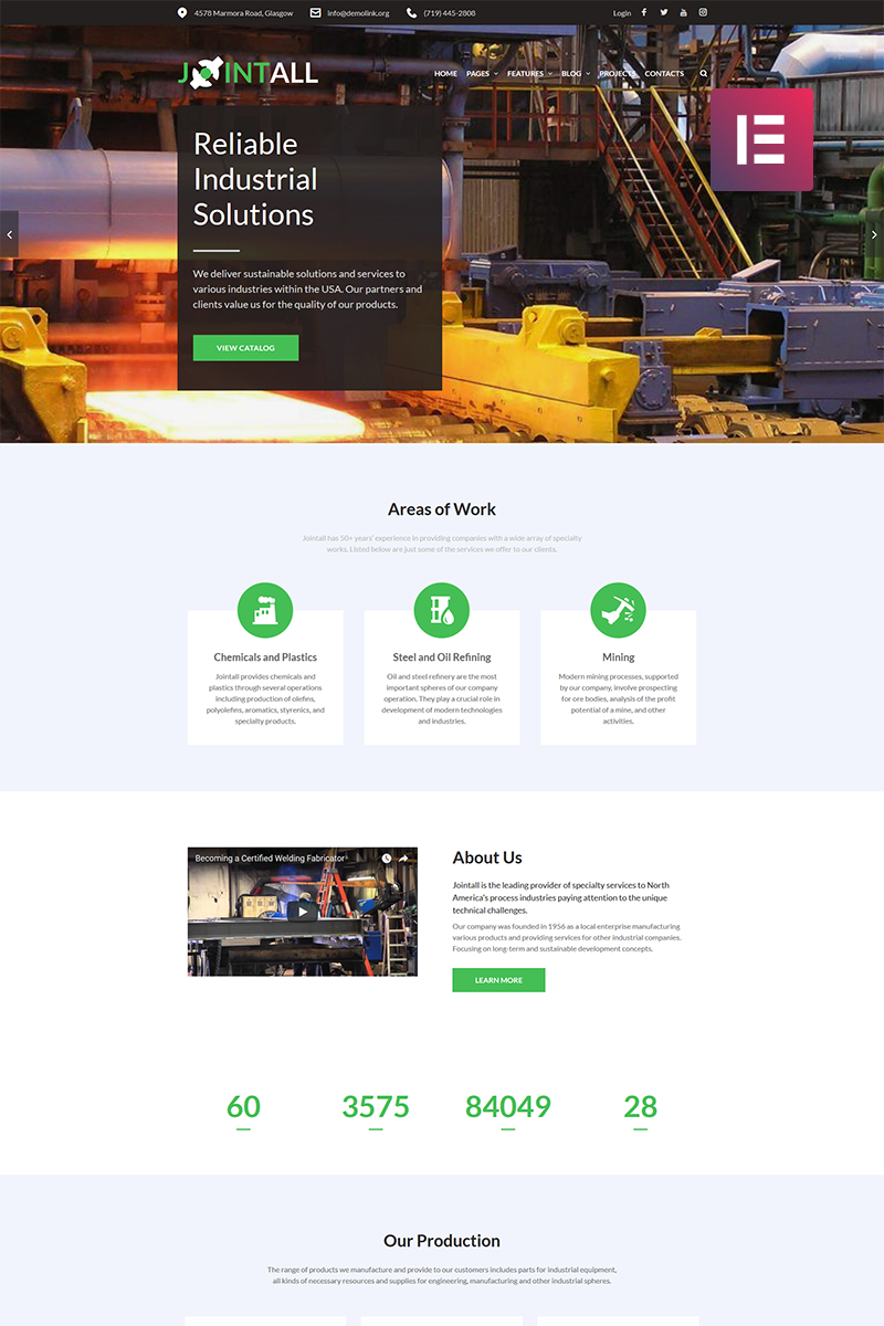 Jointall - Construction Company Elementor WordPress Theme