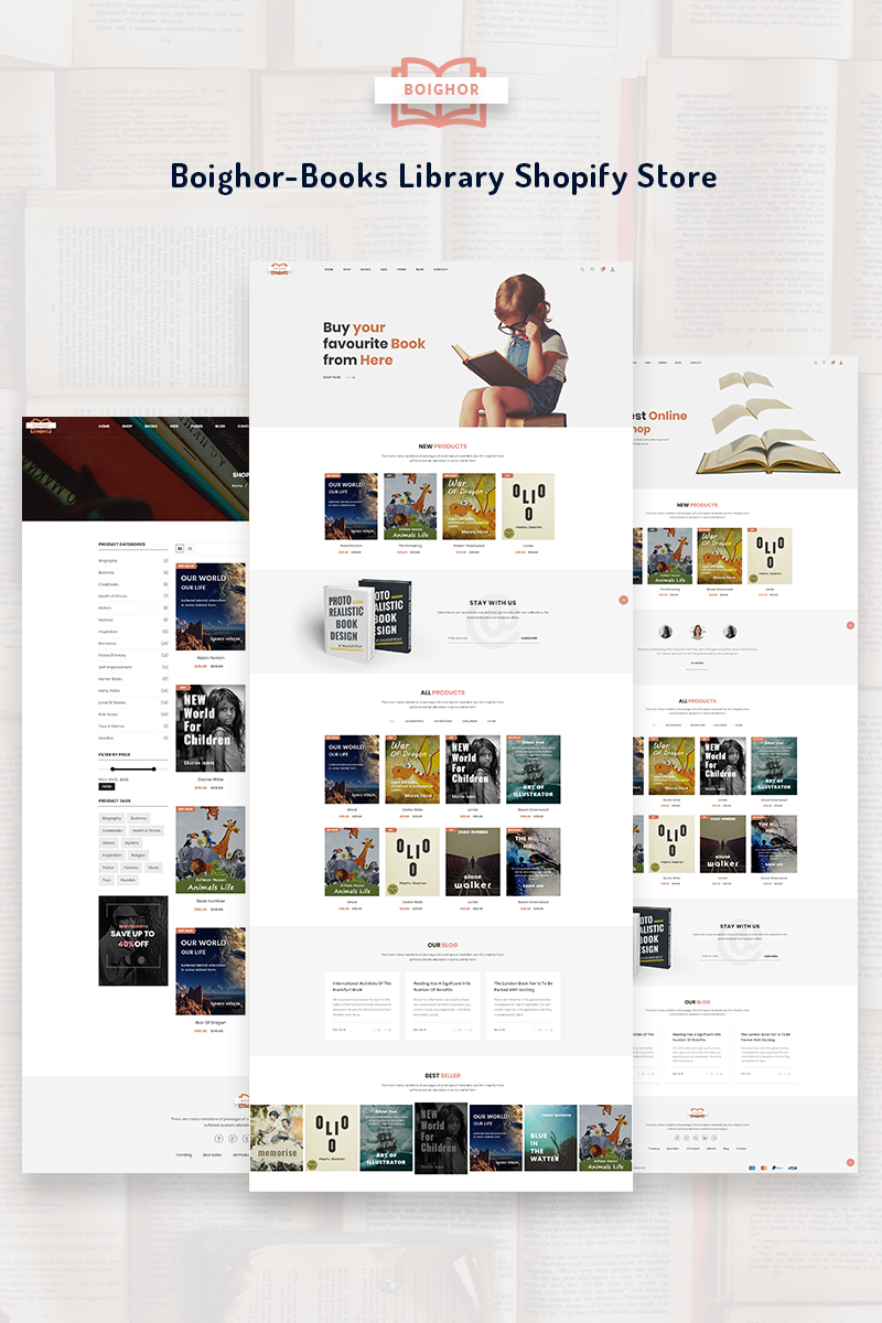 Boighor - Books Library Shopify Theme