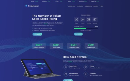 Cryptword - Cryptocurrency Elementor WordPress Theme
