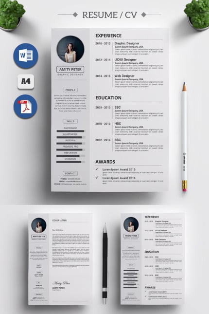 Template #71495 Black Resume Webdesign Template - Logo template Preview