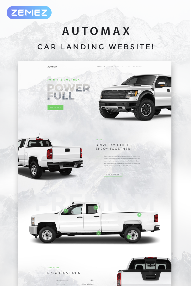 "Automax - Car Landing Responsive Elementor" - адаптивний WordPress шаблон №71429