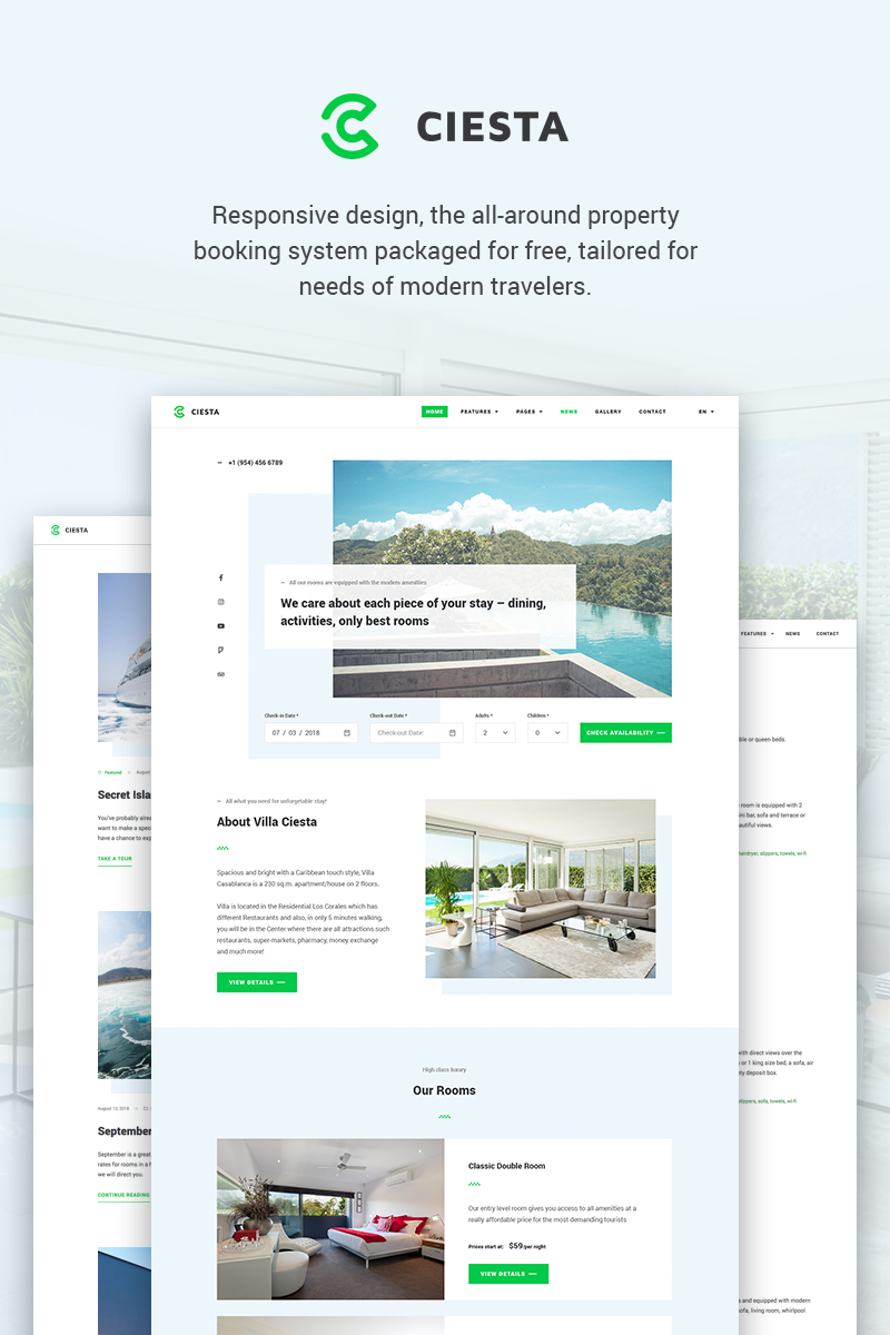 Ciesta - Resort WordPress Theme - screenshot