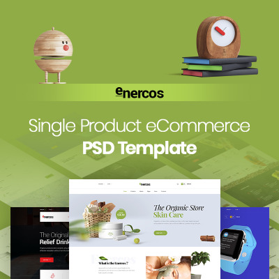 Enercos - Single Product eCommerce PSD Template #71456