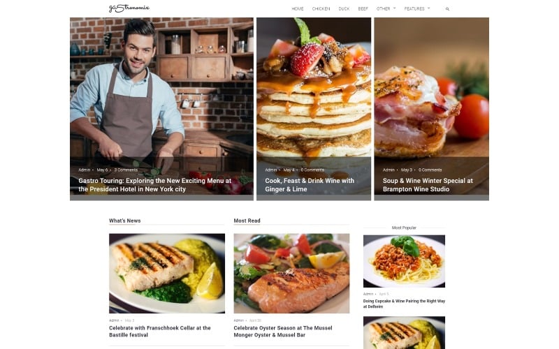 Gastronomix - Restaurant WordPress Elementor Theme WordPress Theme