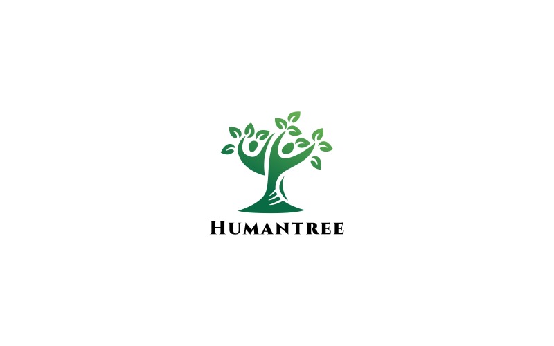 Human Tree Logo Template