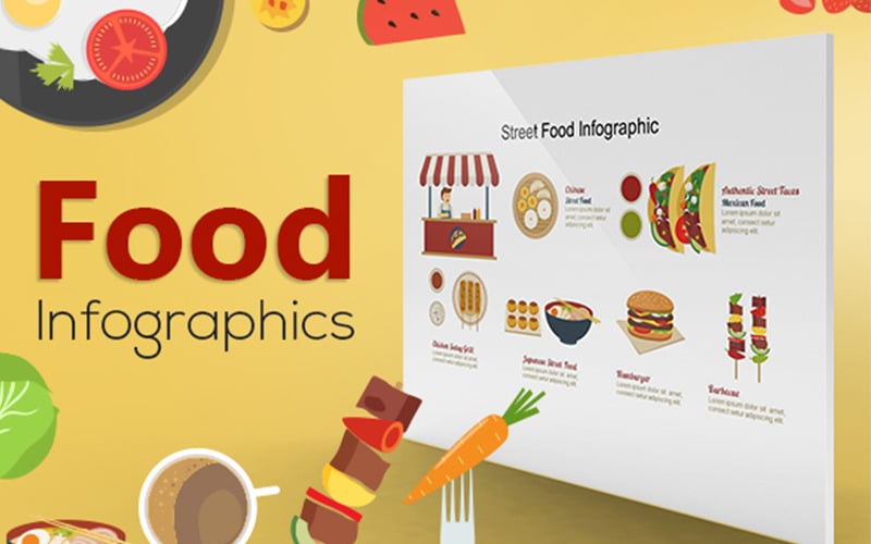 Mega Food PowerPoint template PowerPoint Template