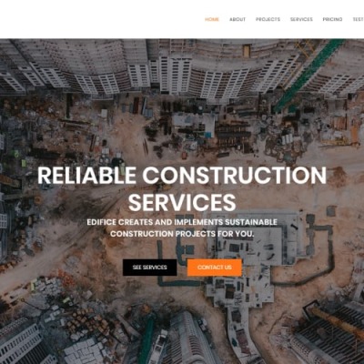 Plantilla para Página de Aterrizaje para Sitio de Empresas de construcción #71437