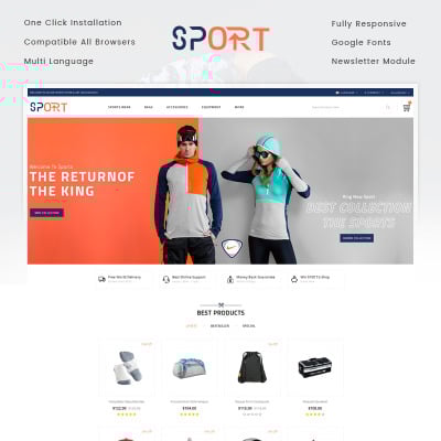 sports store templates and themes