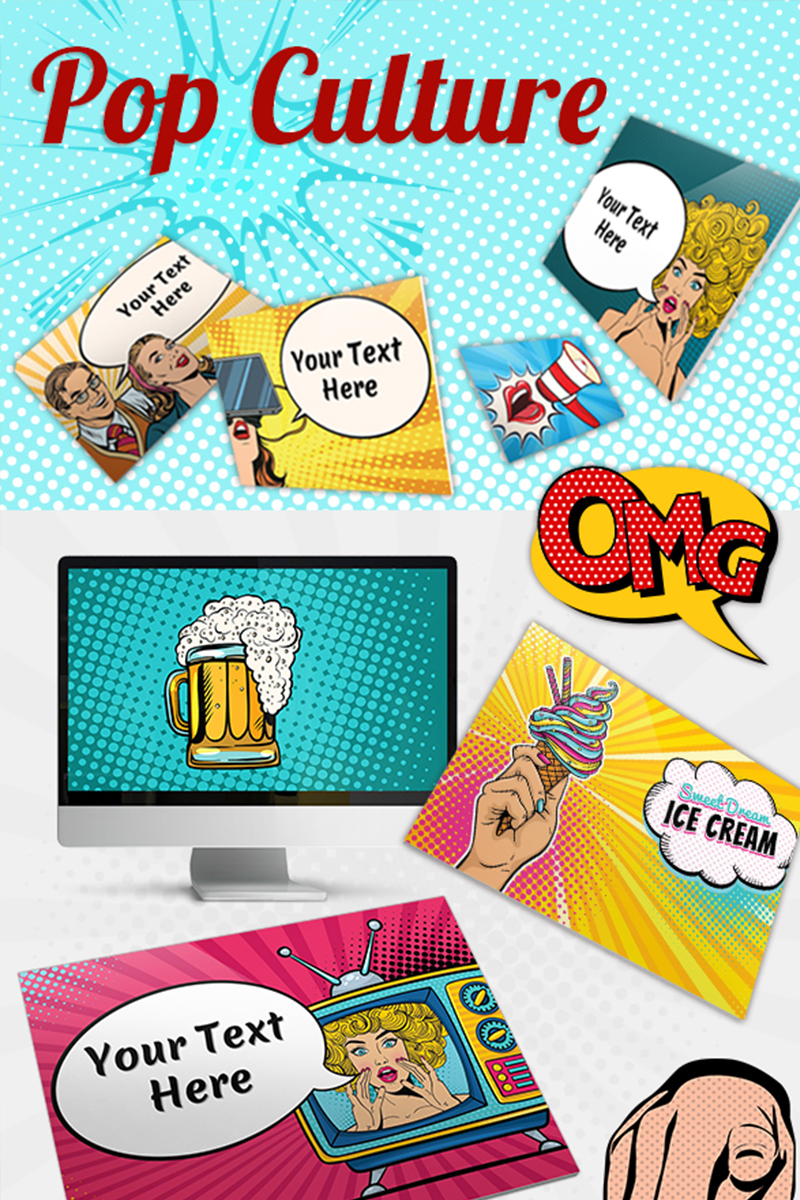 Szablon PowerPoint Pop & Retro Presentation #71455 - zrzut ekranu