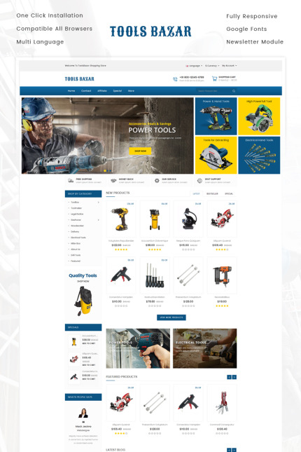 Template #71503 Tools Accessories Webdesign Template - Logo template Preview