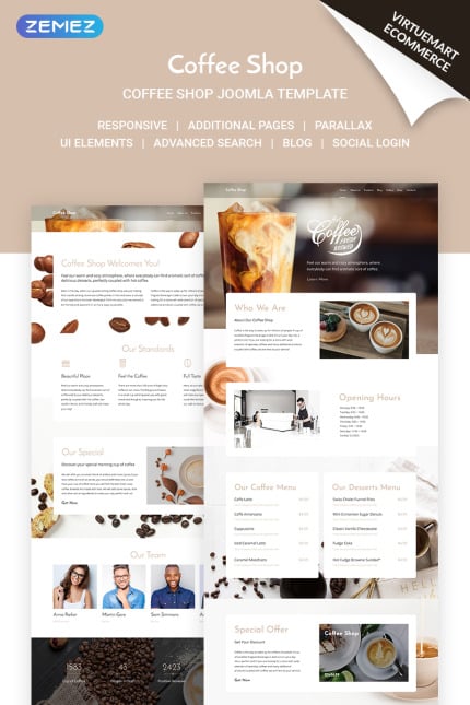 Template #71517 Blog Coffee Webdesign Template - Logo template Preview
