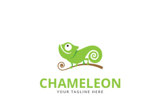 Chameleon Green Design Logo Template