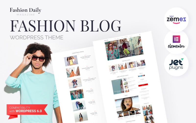 Fashion Daily - Fashion Blog WordPress Elementor Theme WordPress Theme