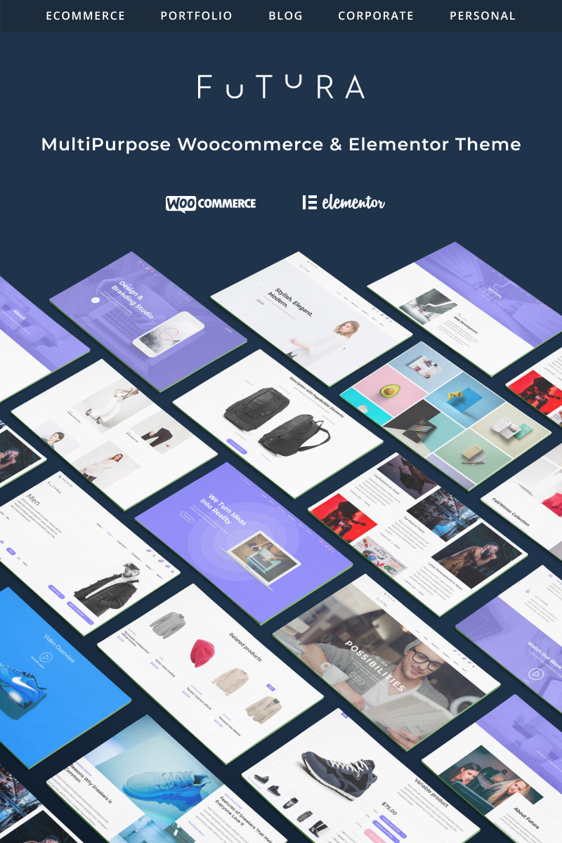"Futura - MultiPurpose High-Perfomance Elementor &" Responsive WooCommerce Thema №71554 - screenshot
