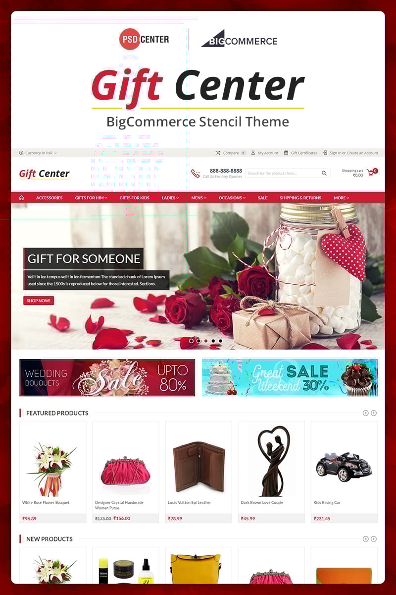 GiftCenter Multipurpose BigCommerce Theme - screenshot