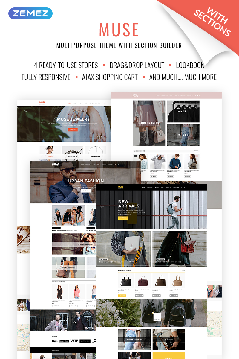 Muse Jewellery Fashion Responsive Shopify Theme - screenshot