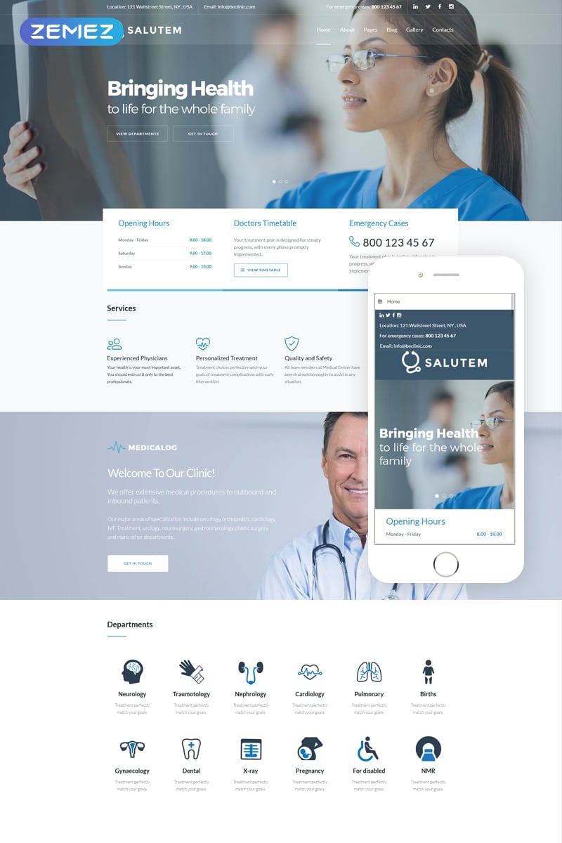 Responsive Salutem - Medical and Healthcare Clean Joomla #71513