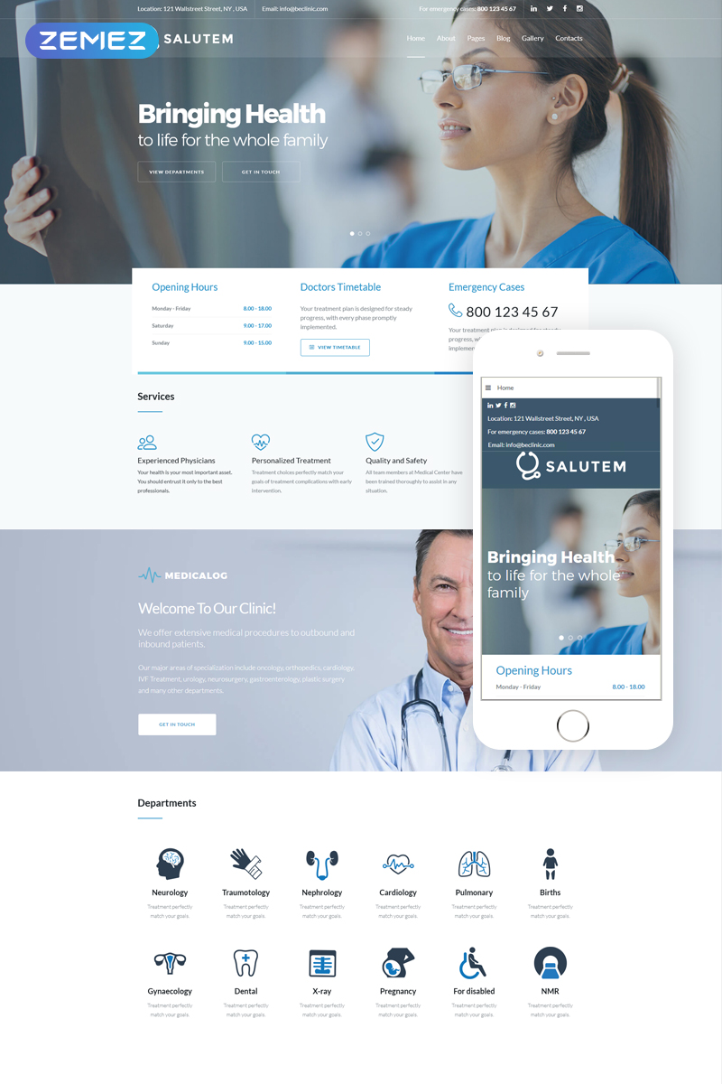 Salutem - Medical and Healthcare Clean Joomla Template