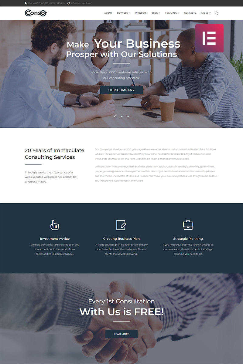 Consor - Business Consulting WordPress Elementor Theme