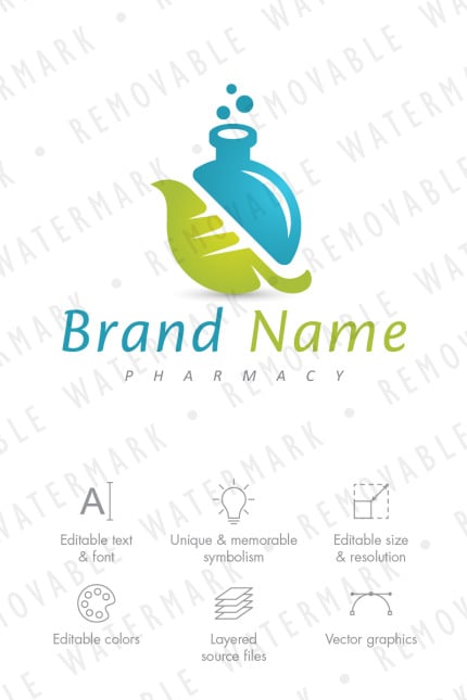Kit Graphique #71696 Feuille Lab Web Design - Logo template Preview