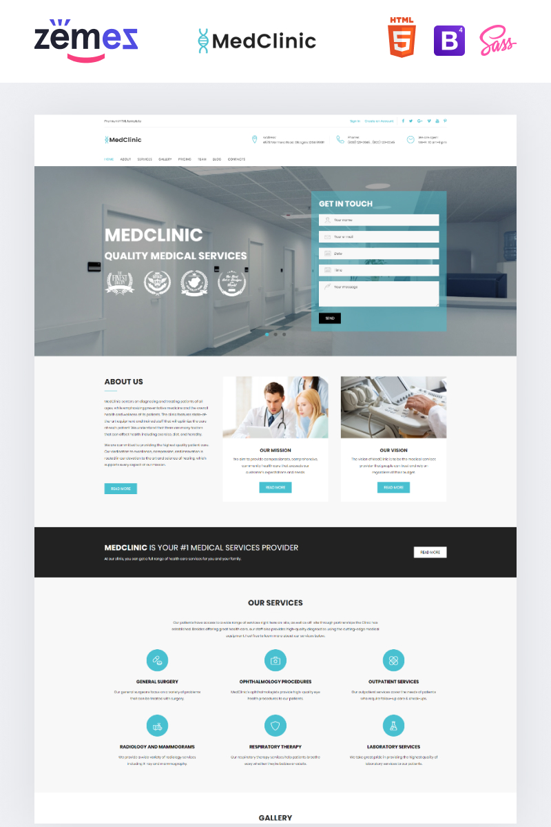 Responsywny szablon Landing Page MedClinic - Private Medical Clinic HTML5 #71682