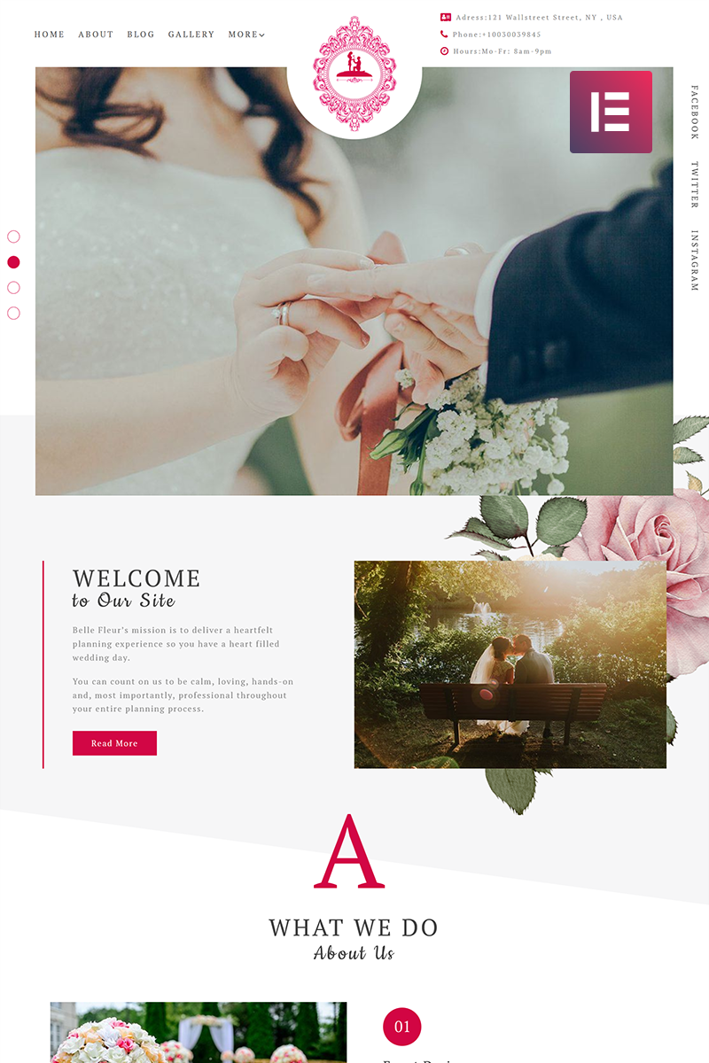 "ForeverLove - Wedding Landing Elementor" thème WordPress adaptatif #71765 - screenshot