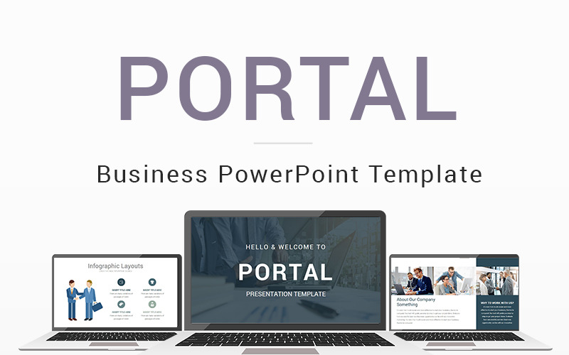 Portal Business PowerPoint template PowerPoint Template