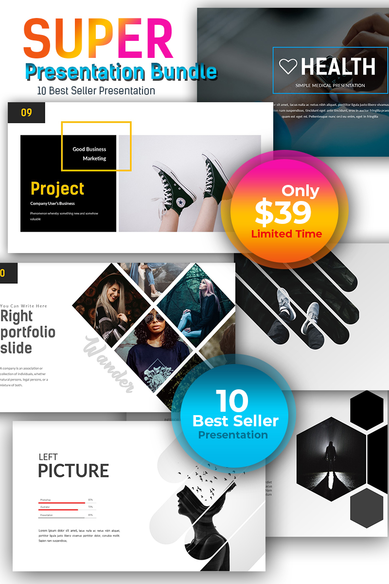 Super - 10 Best Seller PowerPoint PowerPoint Template
