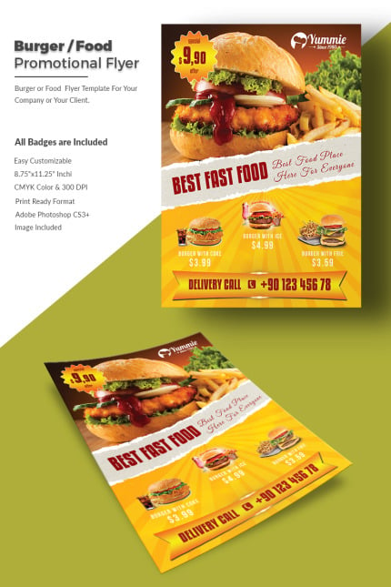 Template #71844 Fast Food Webdesign Template - Logo template Preview
